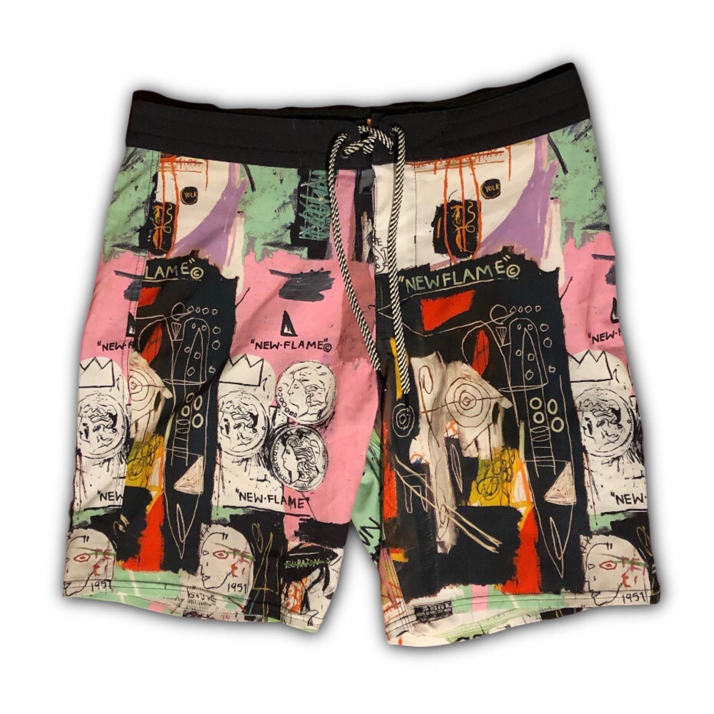 Andy Warhol X Jean Michel Basquiat X Billsbong Shorts Size 32